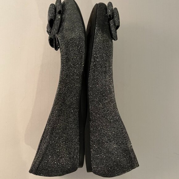 Jessica Simpson Mugara Slip on Ballet Flats with Bow Black Metallic Women's 7.5M - Picture 9 of 9